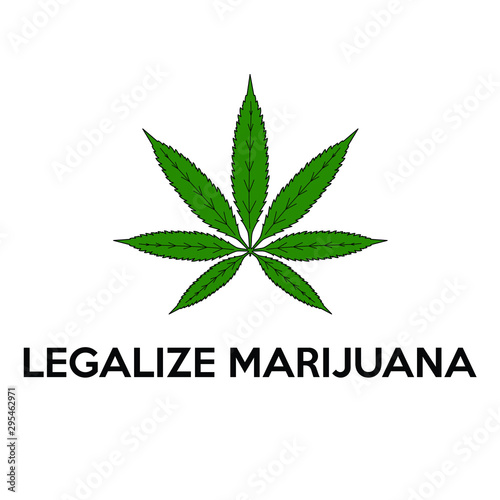 Word Legalize Marijuana With Illustration Concept  S