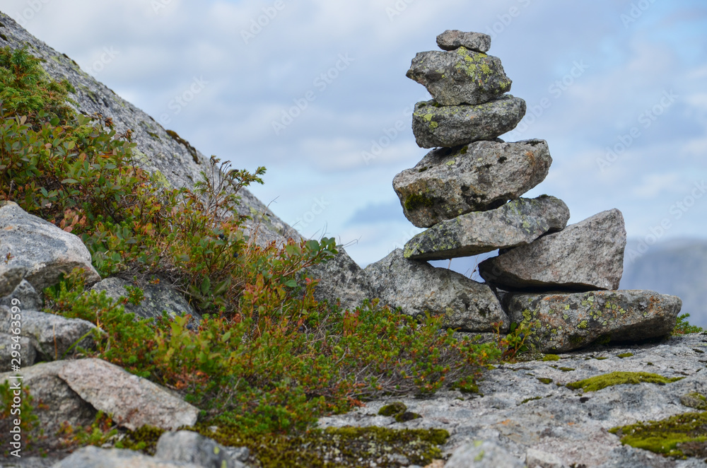 Pile of Stones in the mountains of Norway. Summertime. Pile of Stones in the mountains of Norway. Summertime.