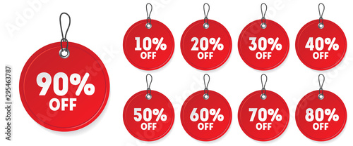 Realistic price tag set