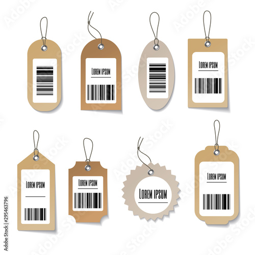 Realistic price tag set