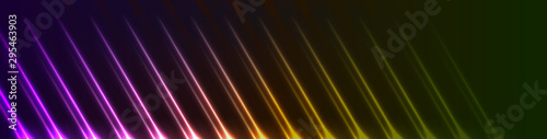 Colorful neon laser rays lines abstract futuristic background. Technology vector banner design