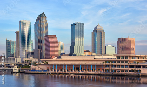 Downtown Tampa, Florida skyline and Hillsborough River in January 2019 © Sean  Board