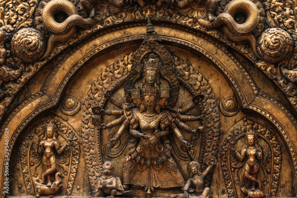 Closeup from a statue in Nepal
