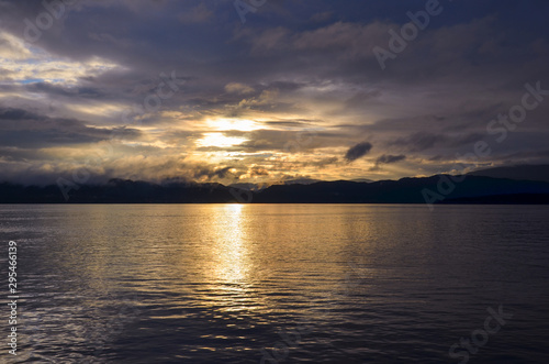 Sunset over a Norwegian archipelago. Seascape. © Jerker