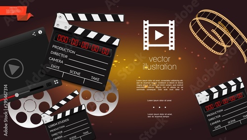 Realistic Cinema Light Background