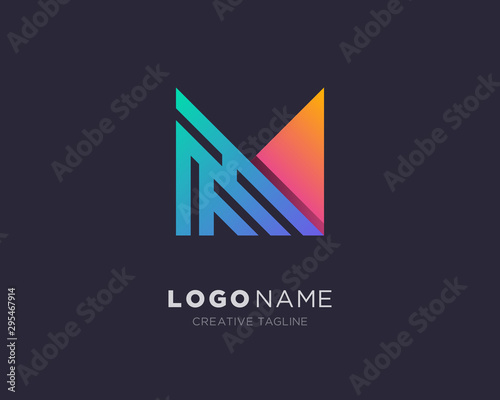 Creative Letter M logo.