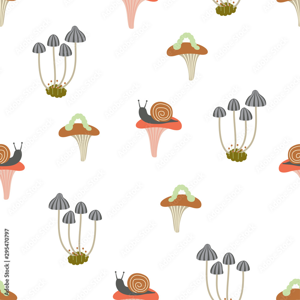 seamless pattern of mushroom seamless pattern of mushroom