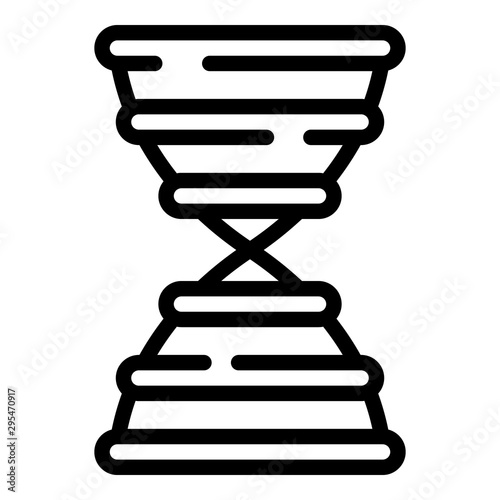 Dna icon. Outline dna vector icon for web design isolated on white background
