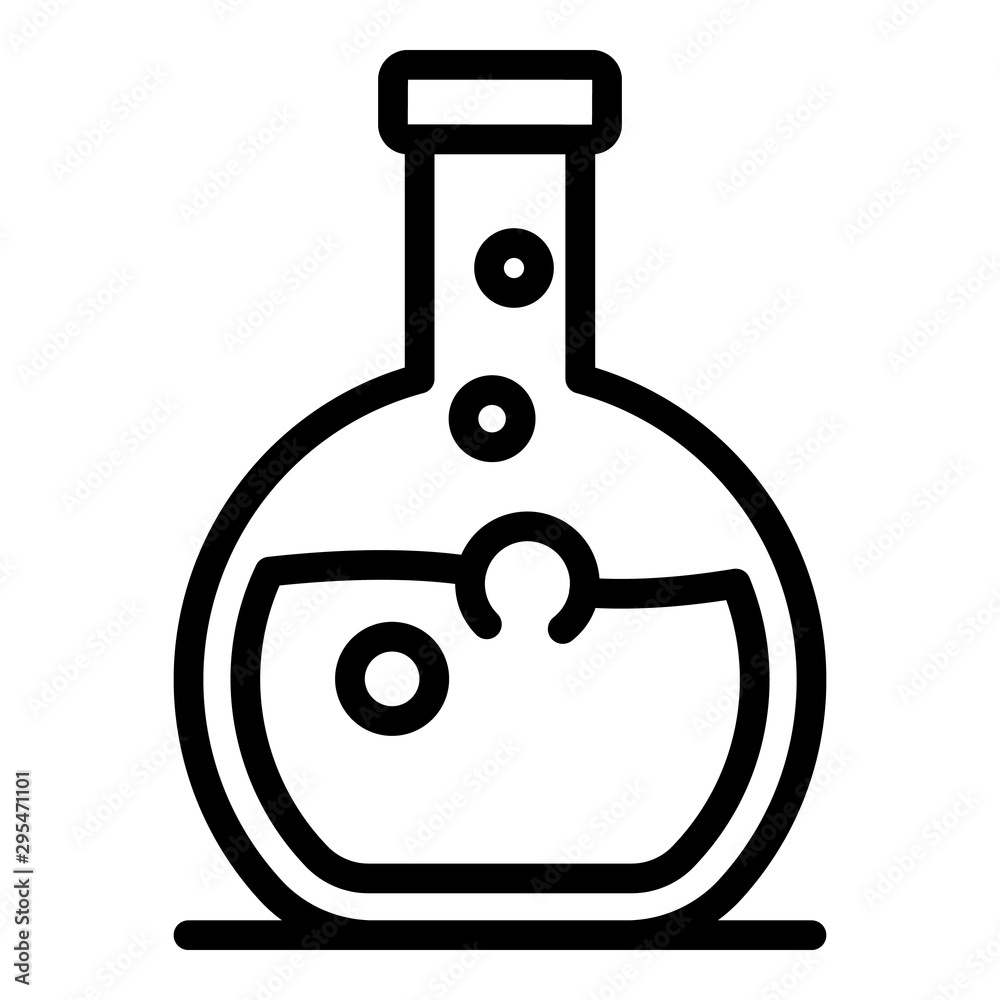 Chemical bulb icon. Outline chemical bulb vector icon for web design isolated on white background Chemical bulb icon. Outline chemical bulb vector icon for web design isolated on white background