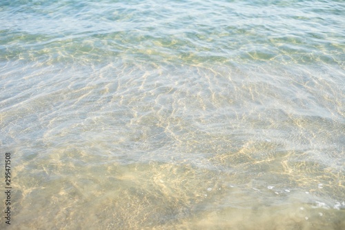 Wave in the sea and clear water