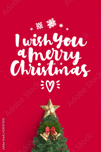 Merry Christmas card on color background