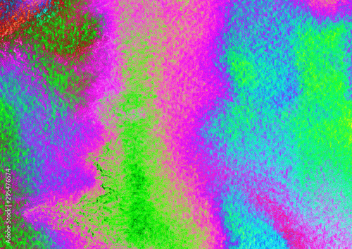 Red violet green blue fluorescent on textured paper background. Grunge vibrant painting effect  pattern. Raster illustration with space for text, for media advertising website fashion concept design © Svetlana Moskaleva