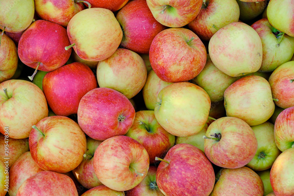 Large group of ripe red apples background Large group of ripe red apples background
