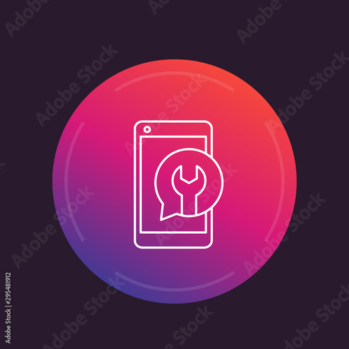 phone repair linear icon
