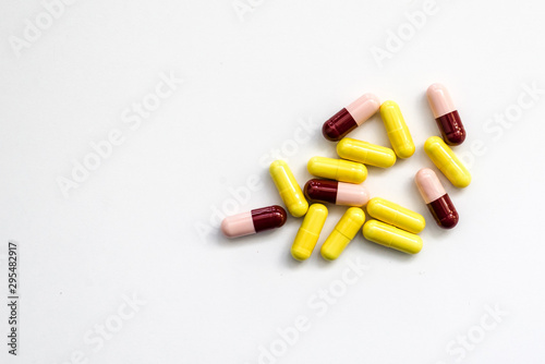 pills isolated on white background