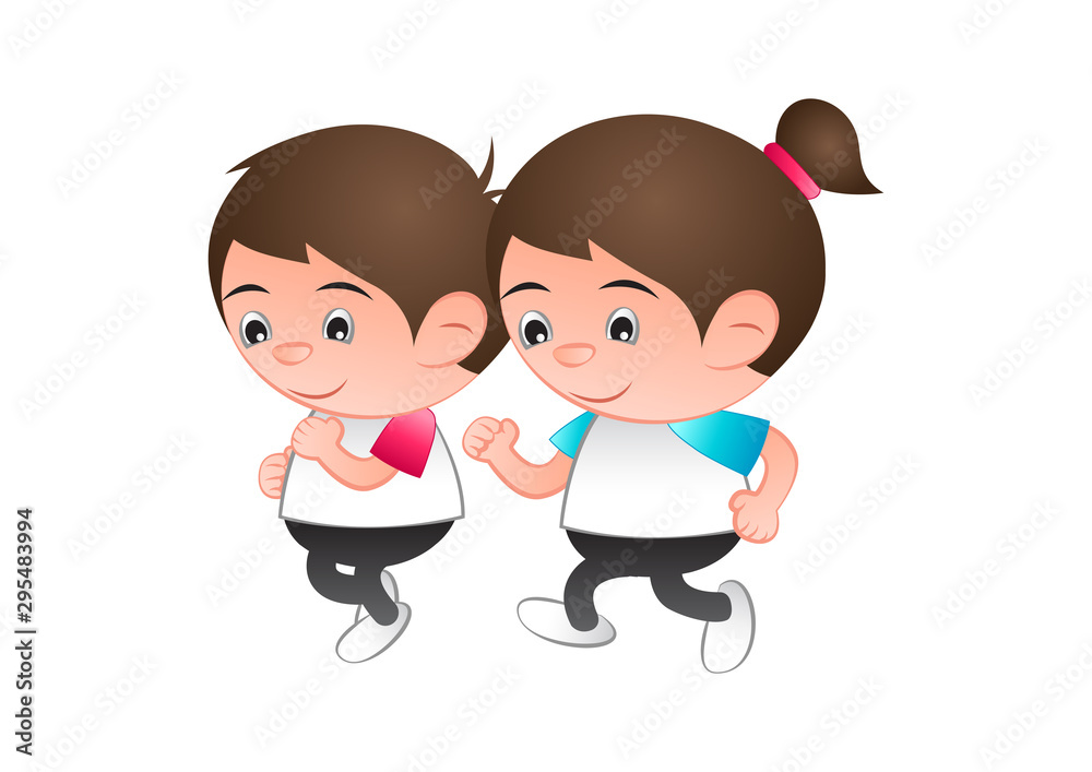 bubble head jogging run with isolated white background,vector illustration bubble head jogging run with isolated white background,vector illustration