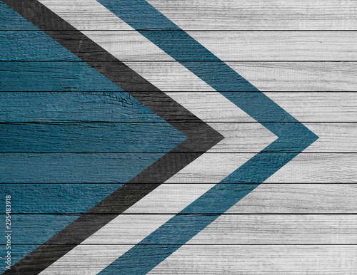Wood texture for background. White and blue parquet floor with geometric pattern.