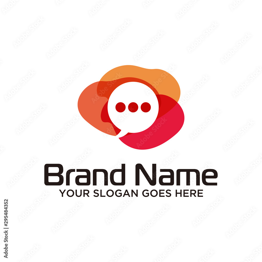 Chat template logo vector art