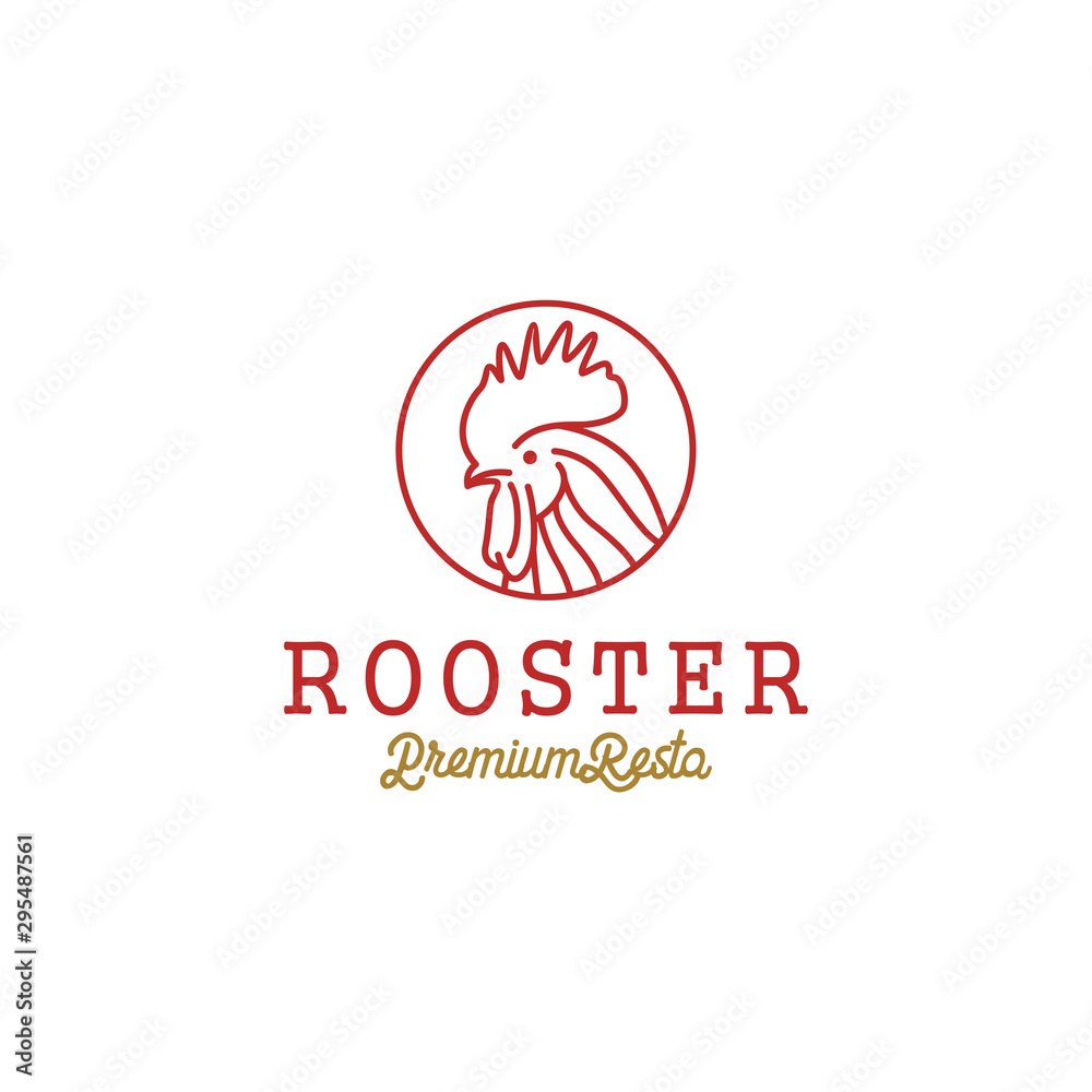 Rooster head logo, for the chicken meat restaurant logo, butcher shop, and chicken product labeling needs. Rooster head logo, for the chicken meat restaurant logo, butcher shop, and chicken product labeling needs.