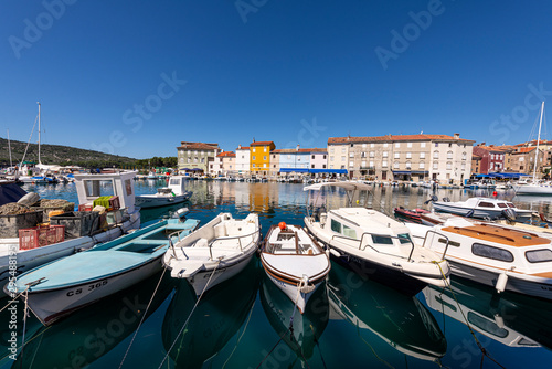 Boats in the city of Cres  Croatia