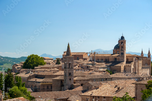 Urbino, Italy: City center of the medieval city.