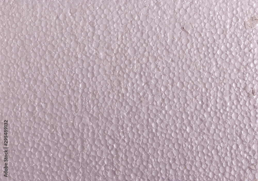 Styrofoam. Textures. White with large cells. Styrofoam. Textures. White with large cells.