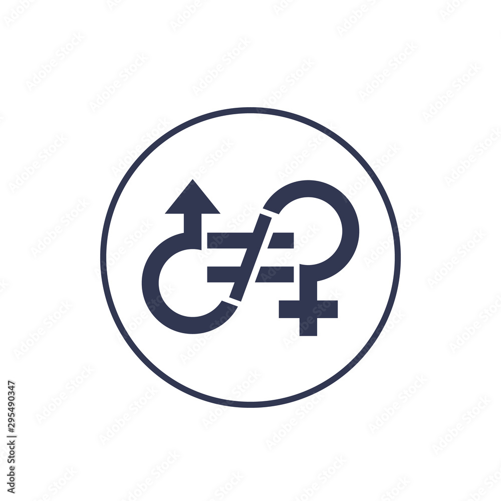 gender inequality icon, vector sign gender inequality icon, vector sign