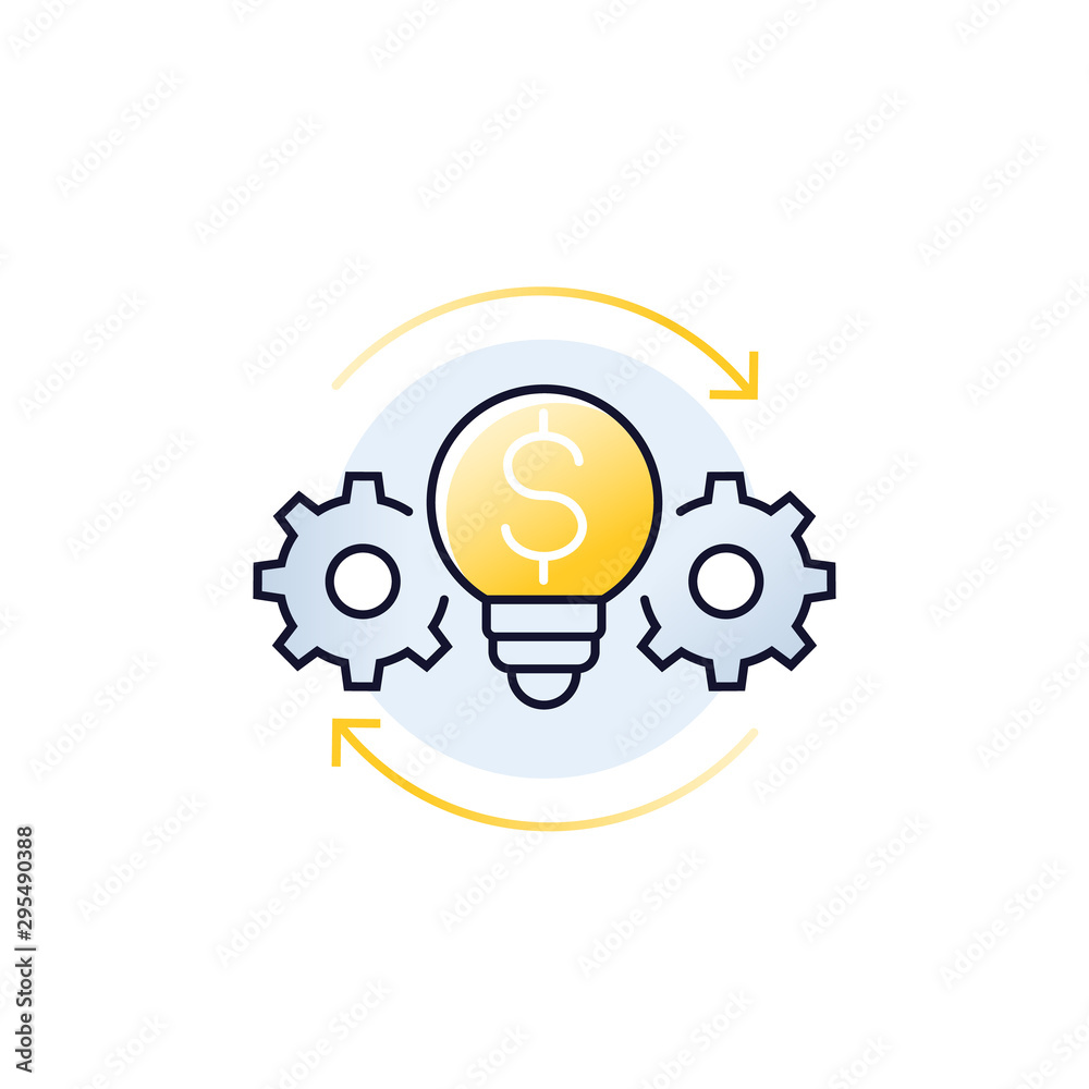innovations, financial technology icon, vector innovations, financial technology icon, vector