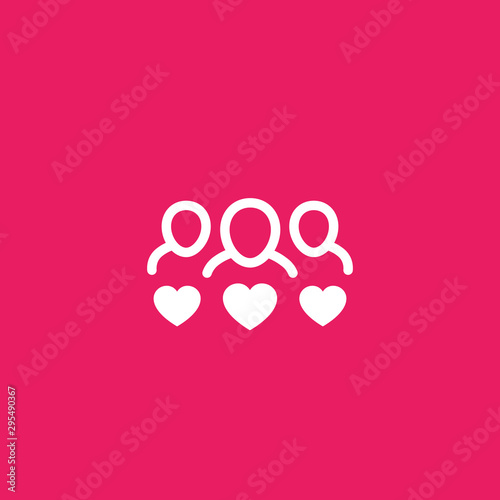 Happy customers or client retention icon
