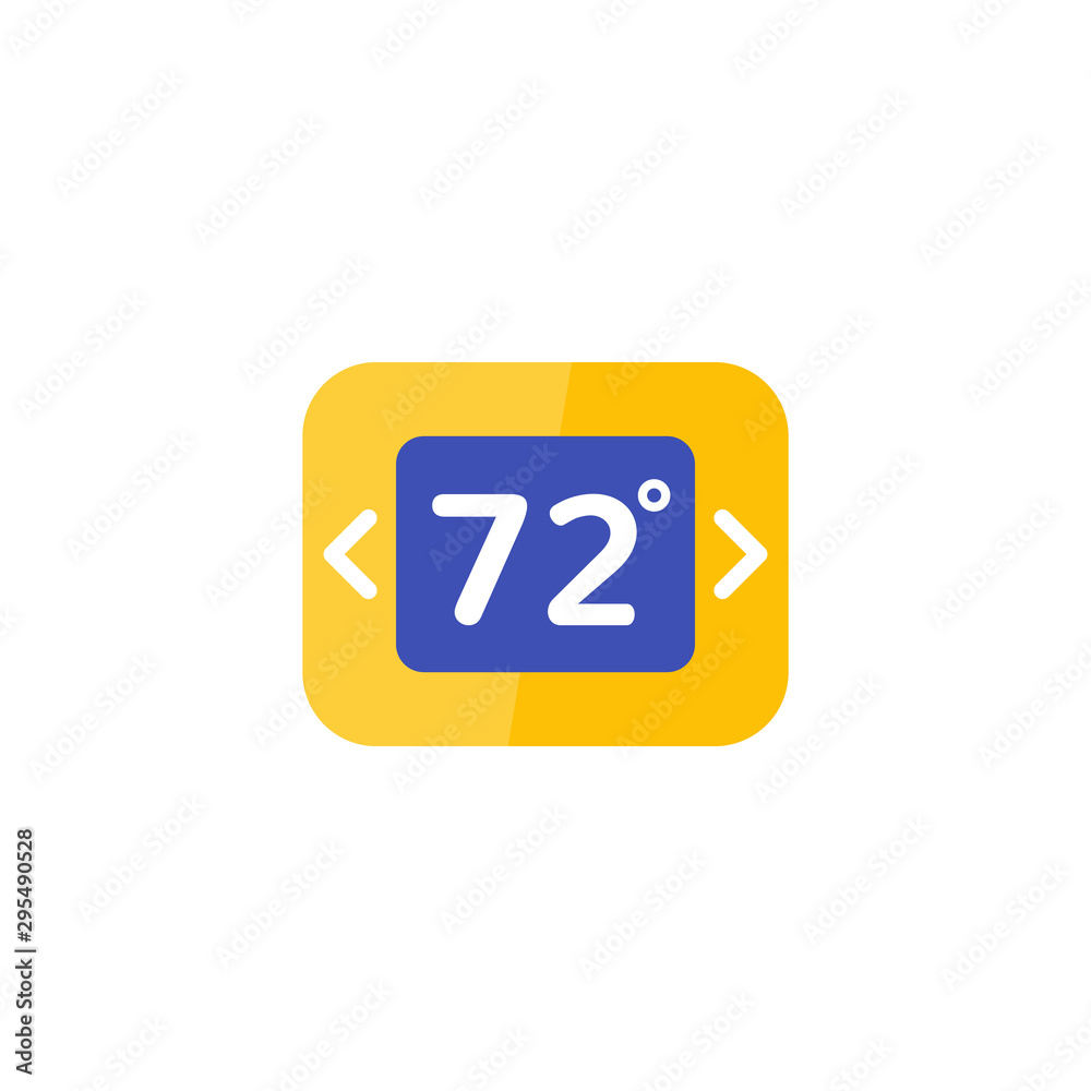 thermostat icon on white, flat thermostat icon on white, flat