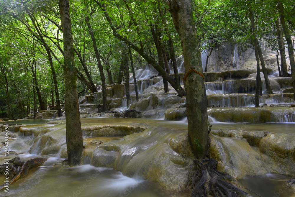 Limestone waterfall