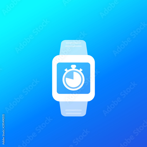 timer on screen of smartwatch icon