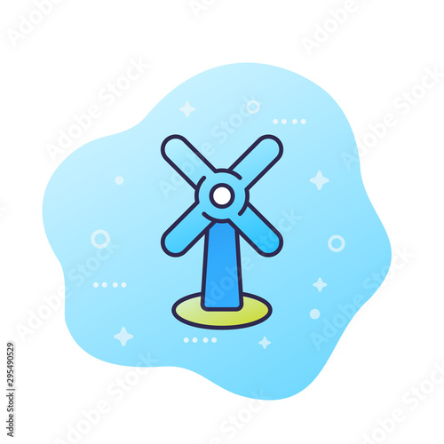 wind turbine, windfarm vector icon