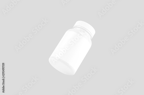 Pill Bottle White Mockup