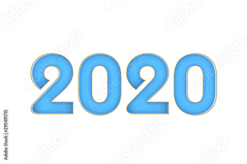 New Year 2020 Creative Design Concept - 3D Rendered Image