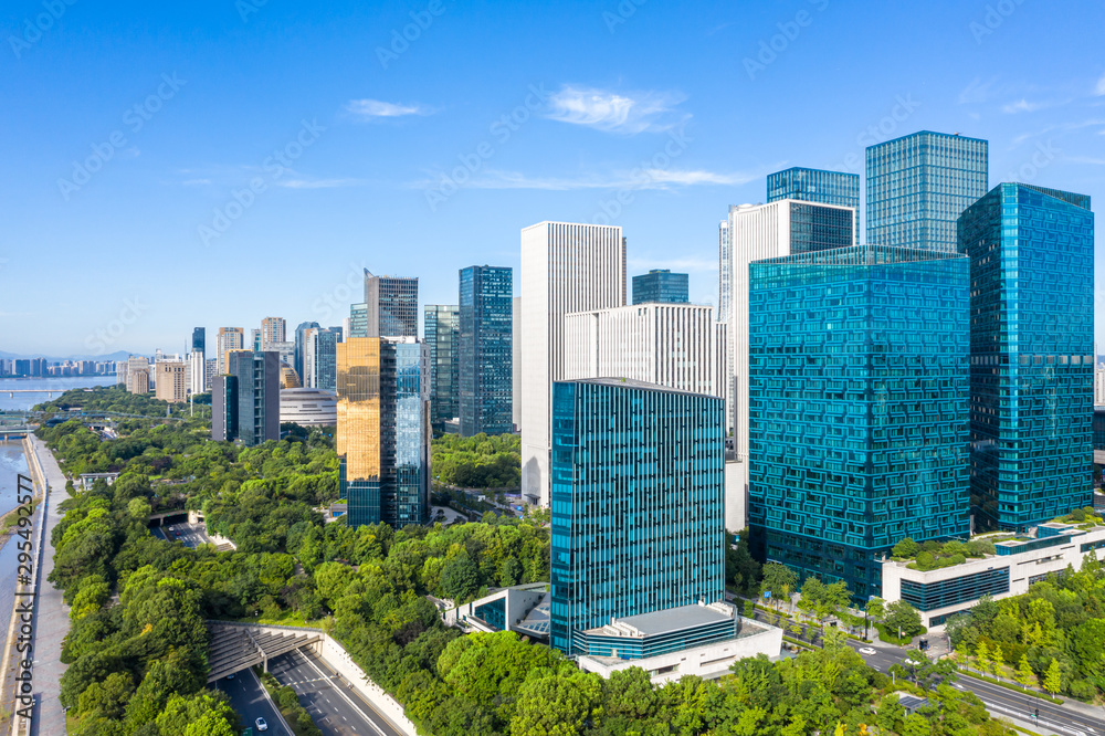 Obraz premium city skyline in hangzhou china