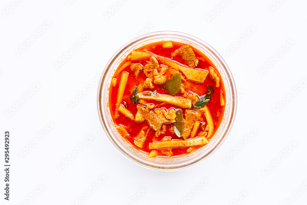 Red curry preserved bamboo shoot with pork Red curry preserved bamboo shoot with pork