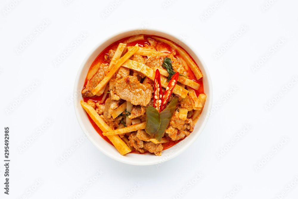 Red curry preserved bamboo shoot with pork Red curry preserved bamboo shoot with pork