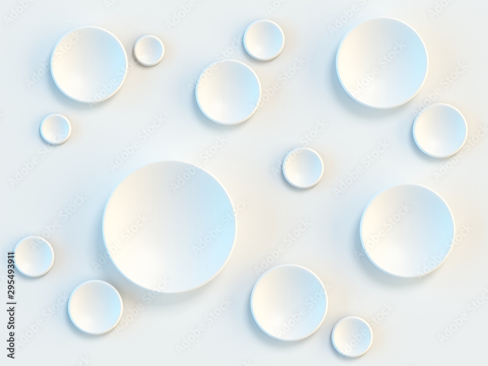 Abstract 3d backround with circular patterns 3d rendering