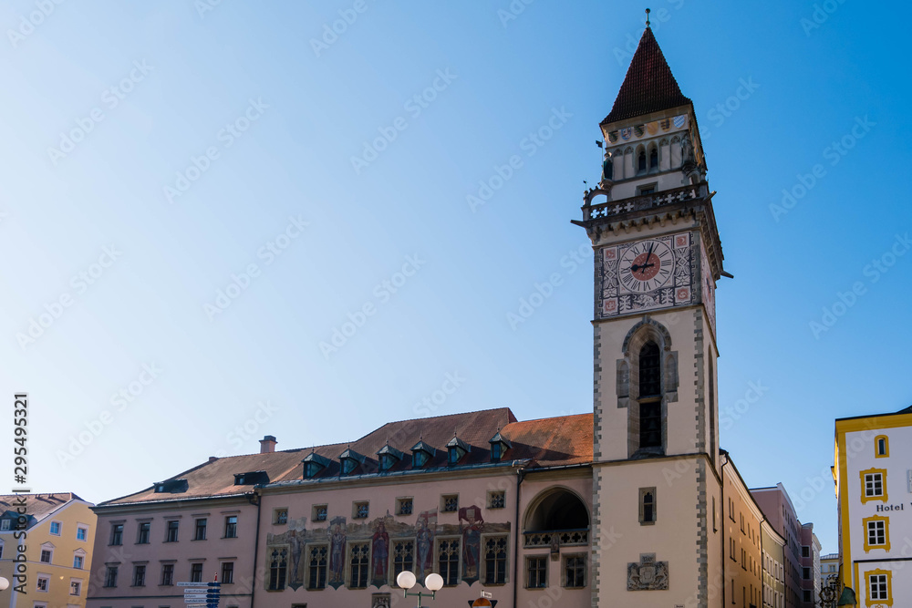 Town hall of the city Passau in Bavaria Germany
