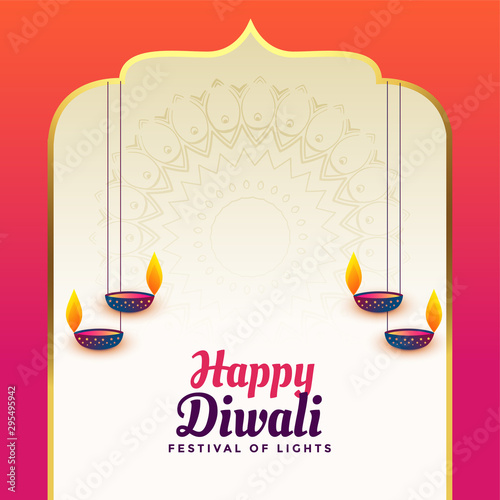 beautiful happy diwali indian style background design