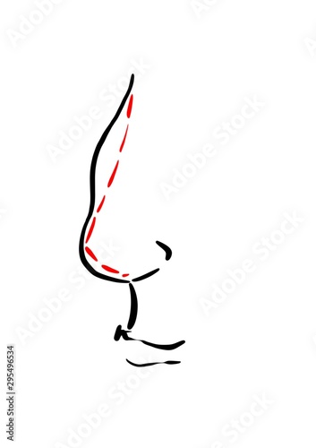 Plastic surgery icon. Illustration Hand Drawn Brush. Flat, Icon, Sign, Logo, Symbol, Object, Graphic Design, Element