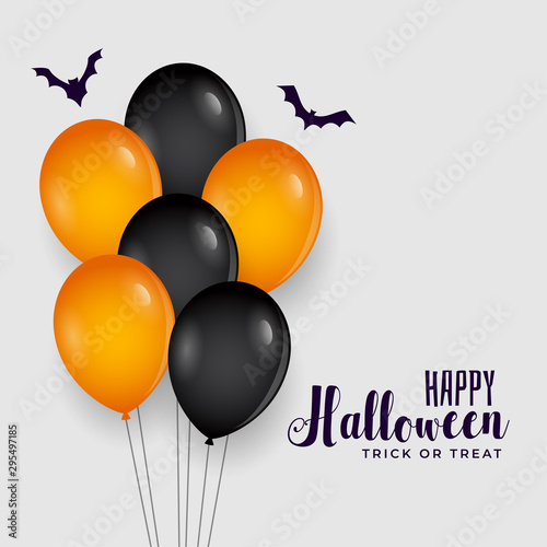 happy halloween background with balloons decoration