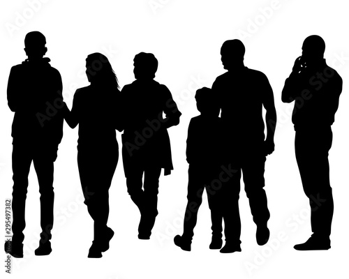 Crowds people at party on white background