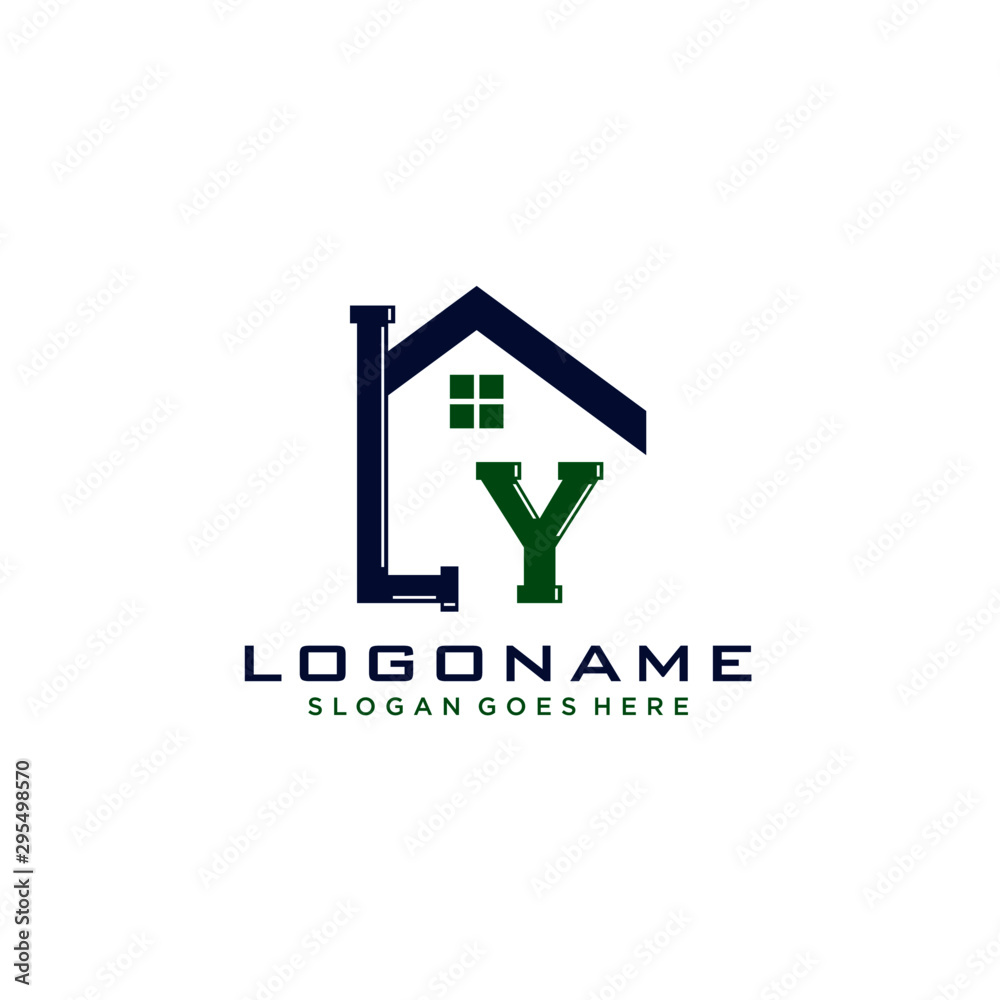 LY Initial for Plumbing Service logo icon vector LY Initial for Plumbing Service logo icon vector