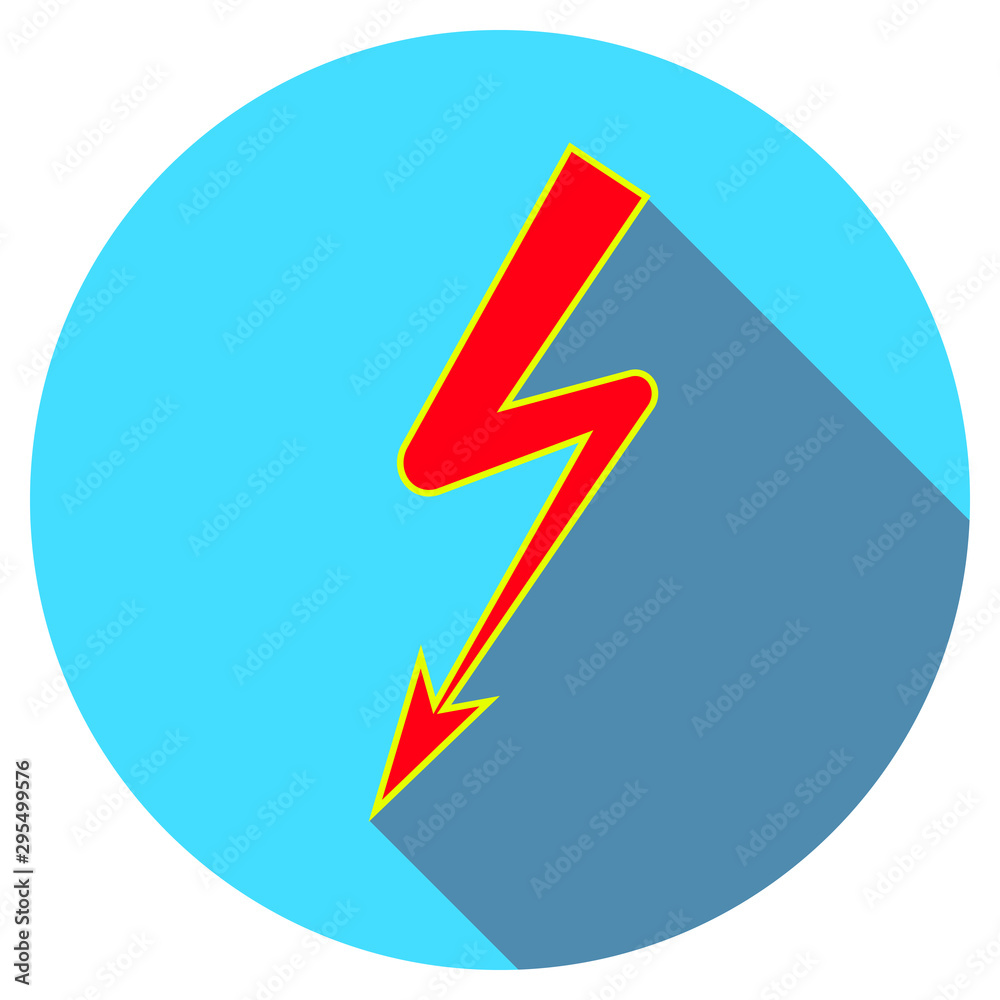 Lightning icon isolated object flat style Lightning icon isolated object flat style