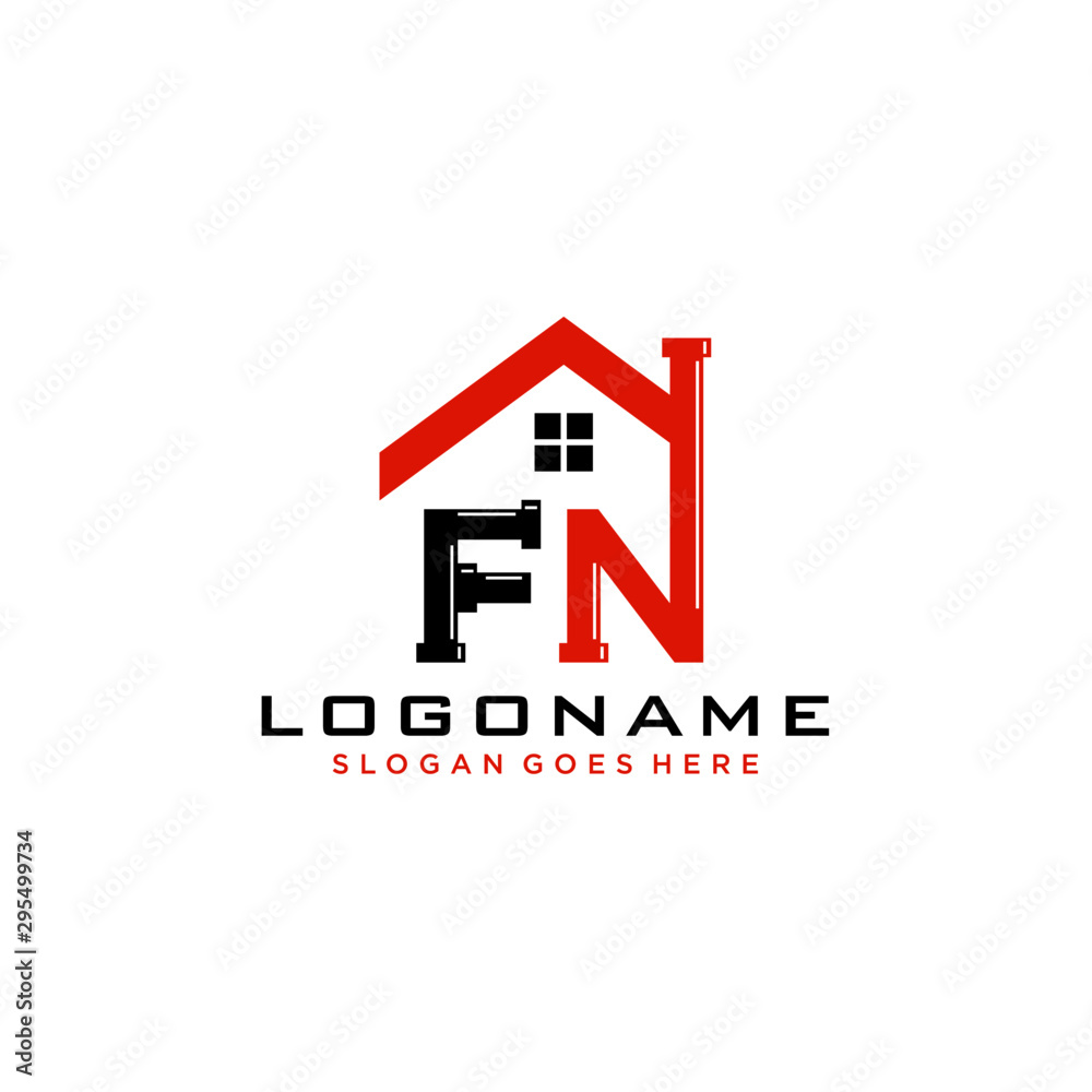 FN Initial for Plumbing Service logo icon vector FN Initial for Plumbing Service logo icon vector