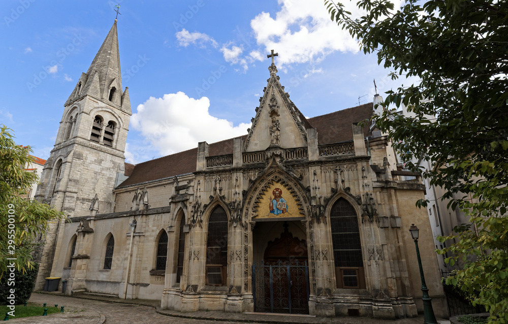 The Saint Saturnin church located in Nogent sur Marne town, near Paris, France.