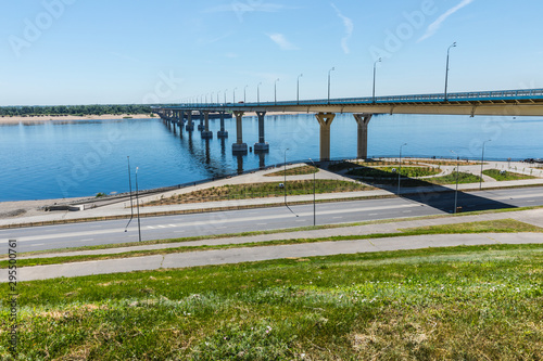 Wallpaper Mural Volgograd bridge across the Volga River, one of the largest transport infrastructure facilities of Russian significance in Volgograd, Russia Torontodigital.ca