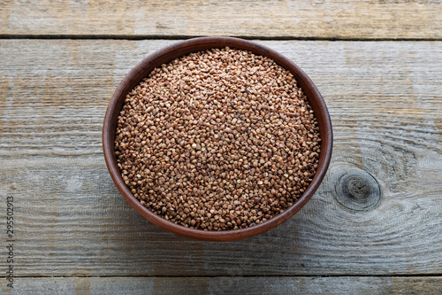 raw buckwheat in a plate